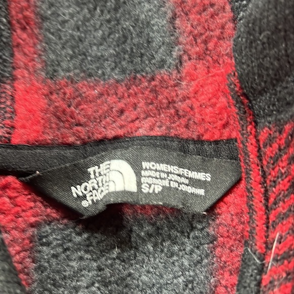 Sz Small The North Face Jacket Red Black Check - Picture 6 of 6